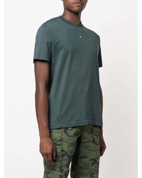 dunkelgrünes T-Shirt mit einem Rundhalsausschnitt von Stone Island