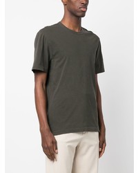 dunkelgrünes T-Shirt mit einem Rundhalsausschnitt von James Perse