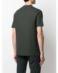 dunkelgrünes T-Shirt mit einem Rundhalsausschnitt von Zanone