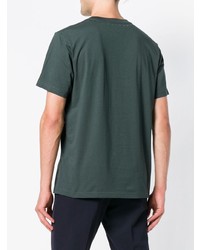 dunkelgrünes T-Shirt mit einem Rundhalsausschnitt von Coach