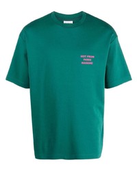 dunkelgrünes T-Shirt mit einem Rundhalsausschnitt von Drôle De Monsieur
