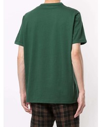 dunkelgrünes T-Shirt mit einem Rundhalsausschnitt von Fred Perry