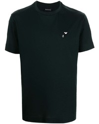 dunkelgrünes T-Shirt mit einem Rundhalsausschnitt von Emporio Armani