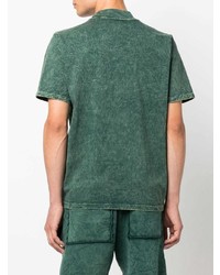 dunkelgrünes T-Shirt mit einem Rundhalsausschnitt von Les Tien