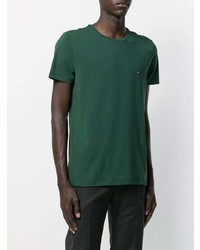 dunkelgrünes T-Shirt mit einem Rundhalsausschnitt von Tommy Hilfiger