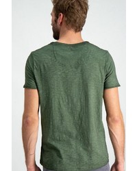 dunkelgrünes T-Shirt mit einem Rundhalsausschnitt von GARCIA