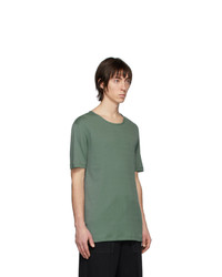 dunkelgrünes T-Shirt mit einem Rundhalsausschnitt von Lemaire