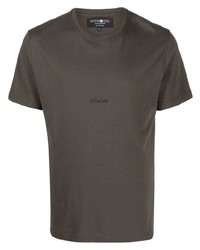 dunkelgrünes T-Shirt mit einem Rundhalsausschnitt von Hydrogen
