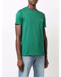 dunkelgrünes T-Shirt mit einem Rundhalsausschnitt von Karl Lagerfeld