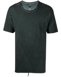 dunkelgrünes T-Shirt mit einem Rundhalsausschnitt von Isaac Sellam Experience