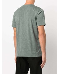 dunkelgrünes T-Shirt mit einem Rundhalsausschnitt von A.P.C.