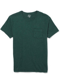dunkelgrünes T-Shirt mit einem Rundhalsausschnitt von J.Crew