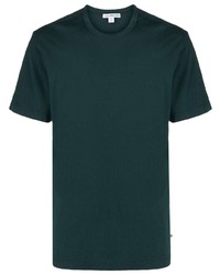 dunkelgrünes T-Shirt mit einem Rundhalsausschnitt von James Perse