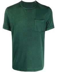 dunkelgrünes T-Shirt mit einem Rundhalsausschnitt von John Varvatos