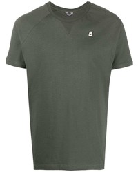 dunkelgrünes T-Shirt mit einem Rundhalsausschnitt von K-Way