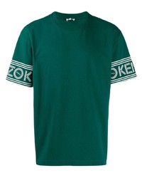 dunkelgrünes T-Shirt mit einem Rundhalsausschnitt von Kenzo