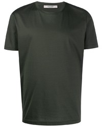 dunkelgrünes T-Shirt mit einem Rundhalsausschnitt von La Fileria For D'aniello