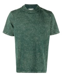 dunkelgrünes T-Shirt mit einem Rundhalsausschnitt von Les Tien