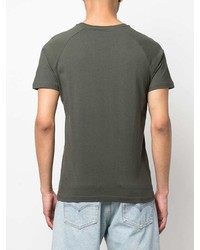 dunkelgrünes T-Shirt mit einem Rundhalsausschnitt von K-Way