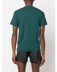 dunkelgrünes T-Shirt mit einem Rundhalsausschnitt von Stone Island