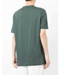 dunkelgrünes T-Shirt mit einem Rundhalsausschnitt von Giorgio Armani