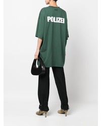 dunkelgrünes T-Shirt mit einem Rundhalsausschnitt von Vetements