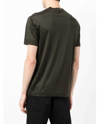 dunkelgrünes T-Shirt mit einem Rundhalsausschnitt von Emporio Armani