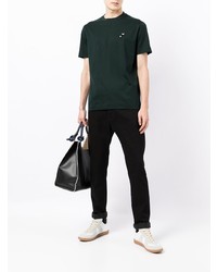 dunkelgrünes T-Shirt mit einem Rundhalsausschnitt von Emporio Armani