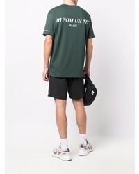 dunkelgrünes T-Shirt mit einem Rundhalsausschnitt von Ih Nom Uh Nit