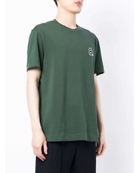 dunkelgrünes T-Shirt mit einem Rundhalsausschnitt von Emporio Armani