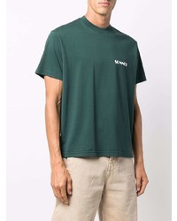dunkelgrünes T-Shirt mit einem Rundhalsausschnitt von Sunnei