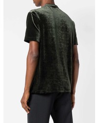dunkelgrünes T-Shirt mit einem Rundhalsausschnitt von Giorgio Armani