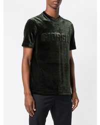dunkelgrünes T-Shirt mit einem Rundhalsausschnitt von Giorgio Armani