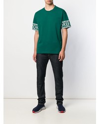 dunkelgrünes T-Shirt mit einem Rundhalsausschnitt von Kenzo