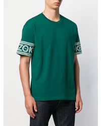 dunkelgrünes T-Shirt mit einem Rundhalsausschnitt von Kenzo