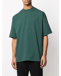 dunkelgrünes T-Shirt mit einem Rundhalsausschnitt von Balenciaga