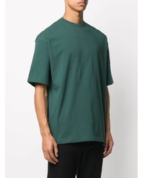 dunkelgrünes T-Shirt mit einem Rundhalsausschnitt von Balenciaga