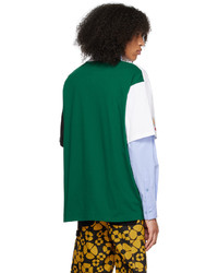 dunkelgrünes T-Shirt mit einem Rundhalsausschnitt von Marni