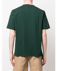 dunkelgrünes T-Shirt mit einem Rundhalsausschnitt von Wood Wood
