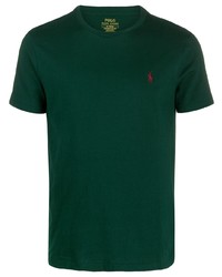 dunkelgrünes T-Shirt mit einem Rundhalsausschnitt von Polo Ralph Lauren