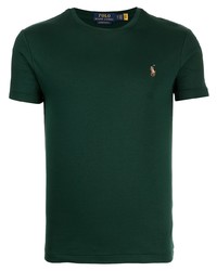 dunkelgrünes T-Shirt mit einem Rundhalsausschnitt von Polo Ralph Lauren