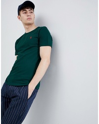 dunkelgrünes T-Shirt mit einem Rundhalsausschnitt von Polo Ralph Lauren