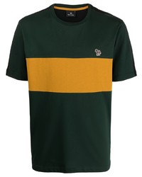 dunkelgrünes T-Shirt mit einem Rundhalsausschnitt von PS Paul Smith
