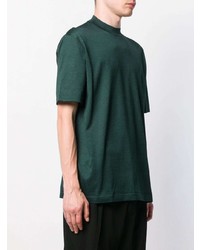 dunkelgrünes T-Shirt mit einem Rundhalsausschnitt von Lanvin