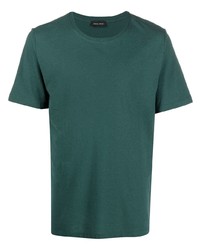 dunkelgrünes T-Shirt mit einem Rundhalsausschnitt von Roberto Collina