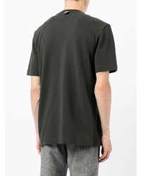 dunkelgrünes T-Shirt mit einem Rundhalsausschnitt von Thom Browne