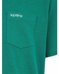 dunkelgrünes T-Shirt mit einem Rundhalsausschnitt von Supreme