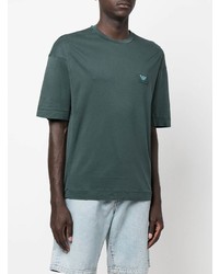 dunkelgrünes T-Shirt mit einem Rundhalsausschnitt von Emporio Armani