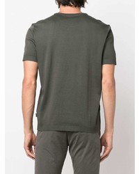 dunkelgrünes T-Shirt mit einem Rundhalsausschnitt von Windsor