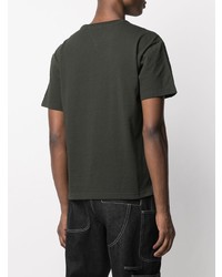 dunkelgrünes T-Shirt mit einem Rundhalsausschnitt von Bottega Veneta